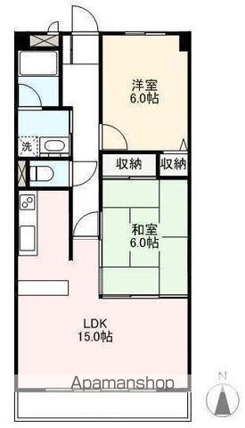 スカイコート桜町(2LDK/6階)の間取り写真