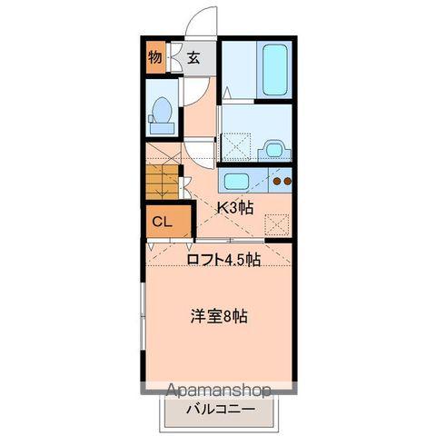 アヴァンセ岩切弐番館(1K/1階)の間取り写真