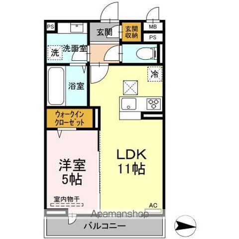 フェールⅡ(1LDK/1階)の間取り写真