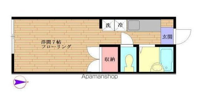 ベルメゾン88(1K/1階)の間取り写真