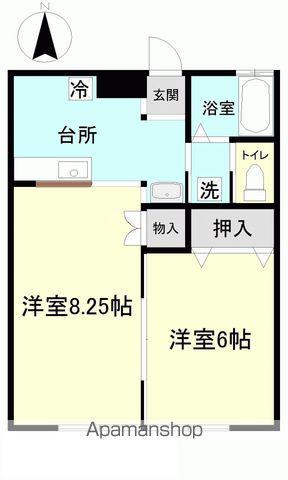 フォレストパーク大津(2DK/1階)の間取り写真