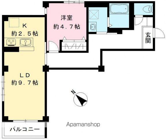 SOLANA DEUX ソラーナデュオ(1LDK/3階)の間取り写真