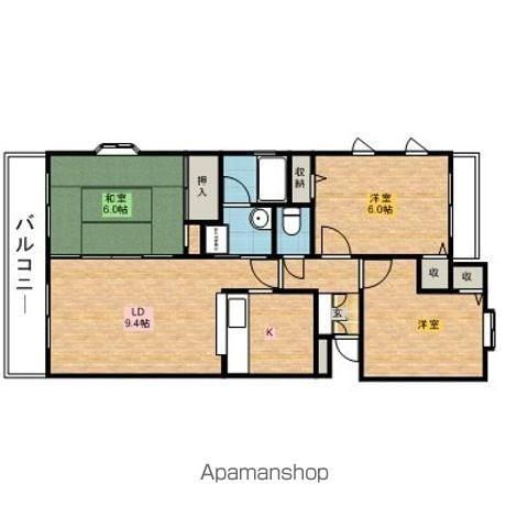 センチュリームラマツⅠ(3LDK/4階)の間取り写真