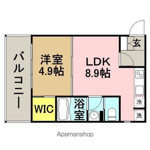 ビエラコート博多駅前(1LDK/12階)の間取り写真
