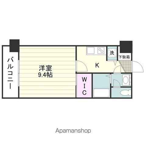 RJR上荒田(1K/7階)の間取り写真