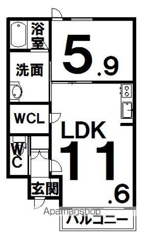 LABEL(1LDK/3階)の間取り写真