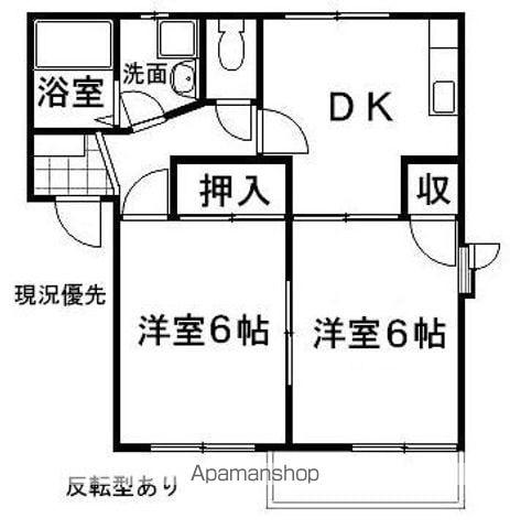 フレグランス小島(2DK/2階)の間取り写真