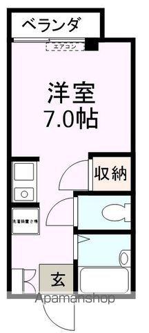ヴィラルピナス(ワンルーム/3階)の間取り写真