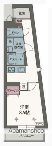 ベルウッドⅡ(1K/4階)の間取り写真