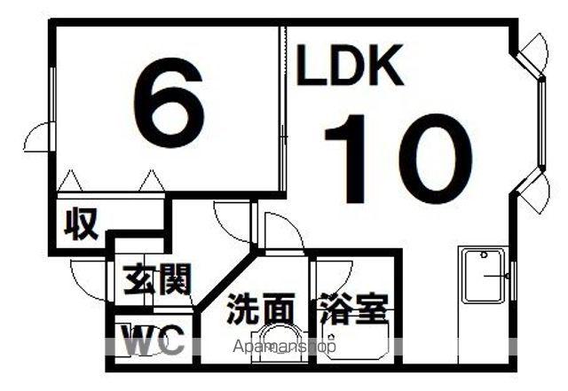 グレースハイム(1LDK/1階)の間取り写真
