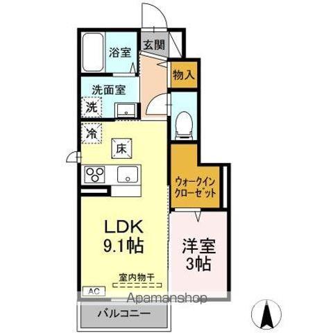 ラブリエSUN II(1LDK/1階)の間取り写真