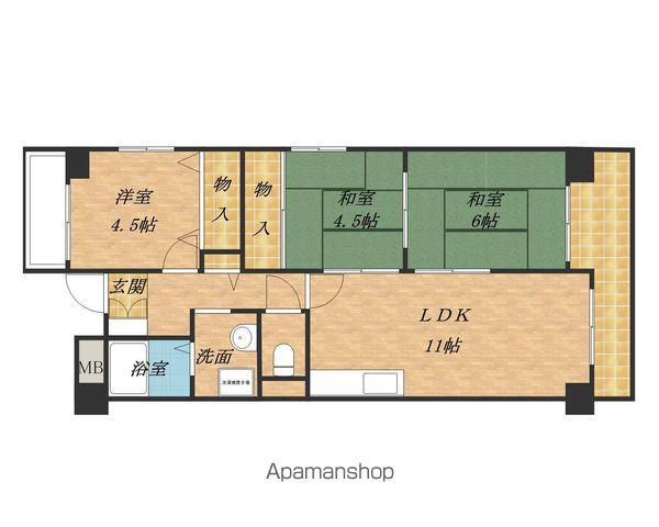フローラル岸和田(3LDK/7階)の間取り写真