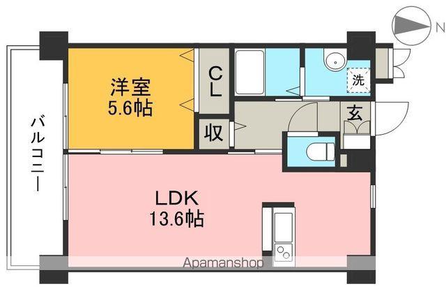 エルフィーノⅡ(1LDK/5階)の間取り写真