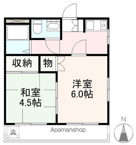 オーレックス扇町(2K/2階)の間取り写真