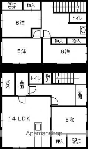 メゾネット林 C棟(4LDK)の間取り写真