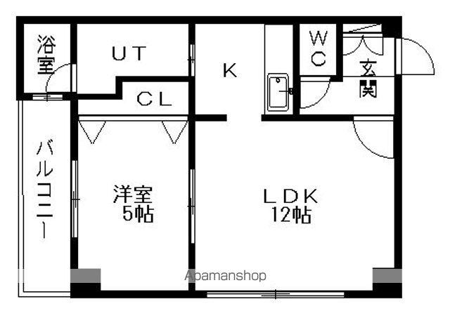 陶管ビル(1LDK/7階)の間取り写真