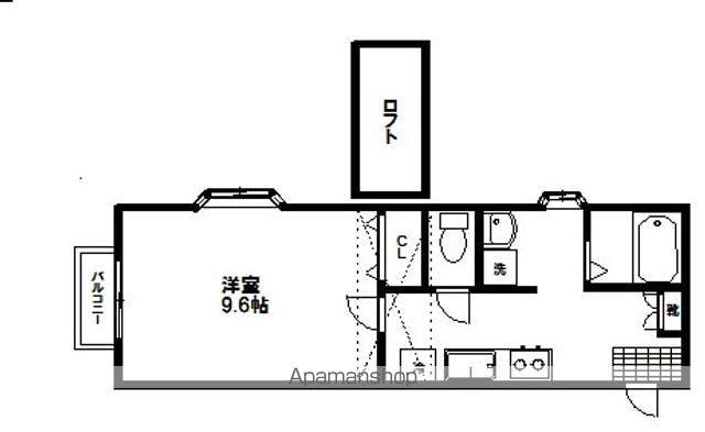 シュクール宮弐番館(1K/2階)の間取り写真