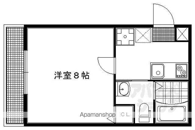 フラッティ吉野町A(1K/3階)の間取り写真