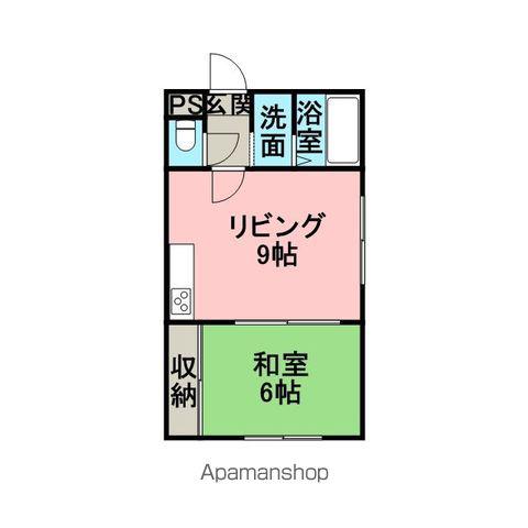SKマンション(1DK/4階)の間取り写真