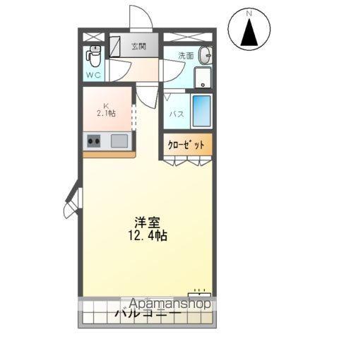 パレスさくらんぼ(1K/3階)の間取り写真