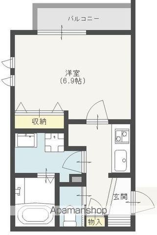 HOUSEKUL IS-2(1K/1階)の間取り写真
