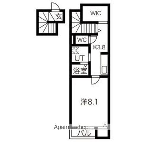 エクセルシャトー(1K/2階)の間取り写真