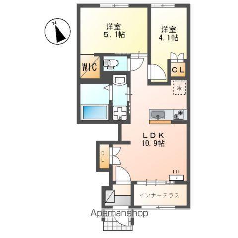 南方3丁目アパート(2LDK/1階)の間取り写真
