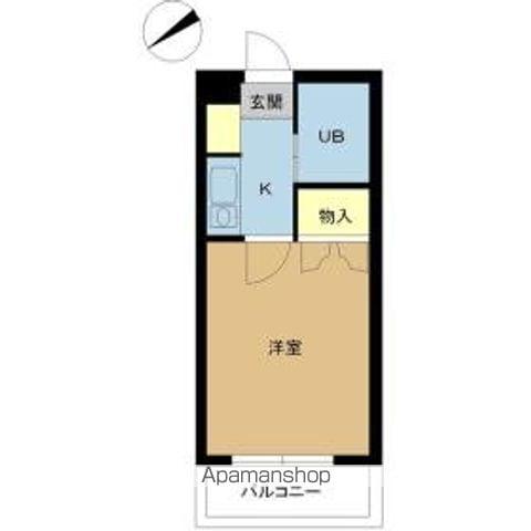 ローズガーデンA50番館(1K/1階)の間取り写真