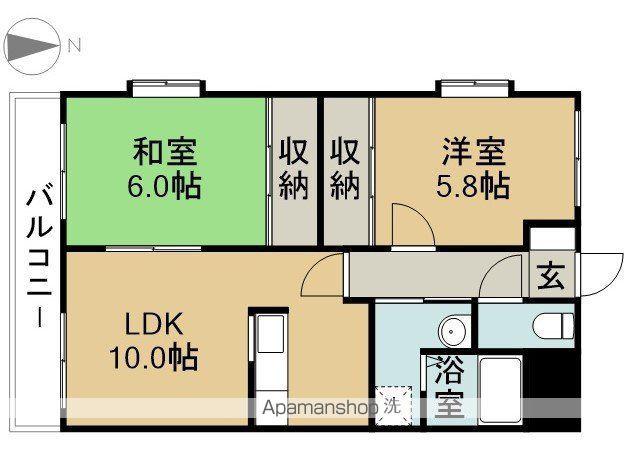 ラフォーレイトウ3(2LDK/2階)の間取り写真