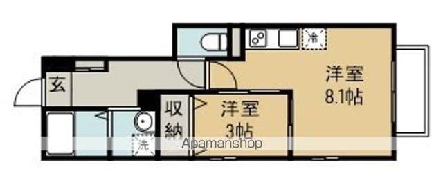 FJ小田原(1LDK/1階)の間取り写真