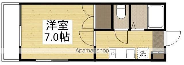 デュエル総社C棟(1K/2階)の間取り写真