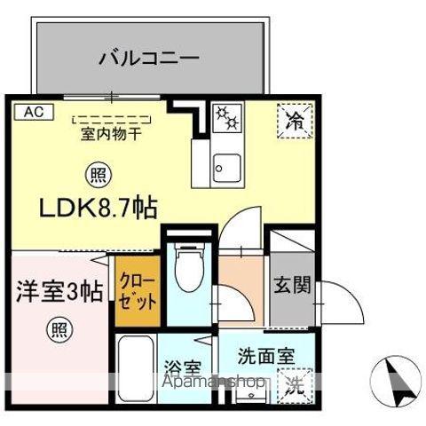 BRILLIA TWIN STAGEブリリア ツイン ステージ(1LDK/3階)の間取り写真