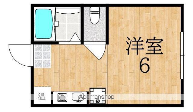 オーティス富雄(ワンルーム/2階)の間取り写真