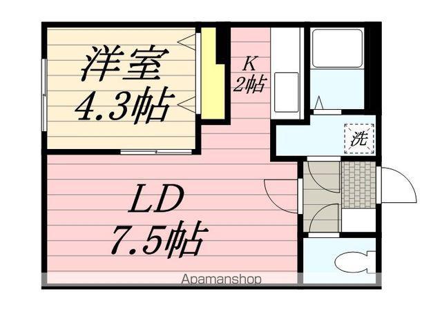 レストヒルズ南郷(1LDK/4階)の間取り写真