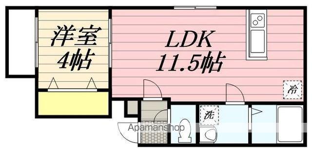 TALATTA香椎駅前(1LDK/3階)の間取り写真