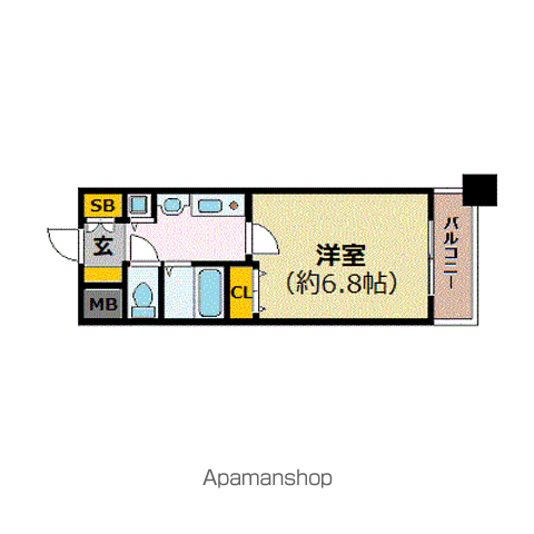 プレサンス泉セントマーク(1K/7階)の間取り写真