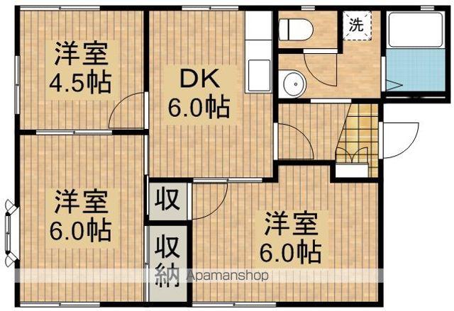 ピアコート松ヶ丘A棟(3DK/1階)の間取り写真