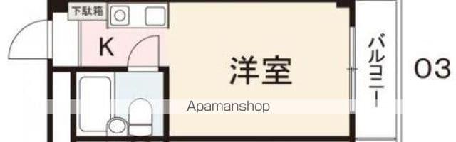 クリキマンション寺井(1K/2階)の間取り写真