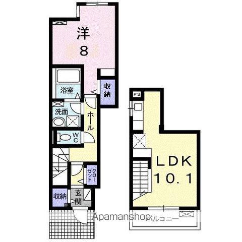エトワールⅡ A(1LDK/1階)の間取り写真