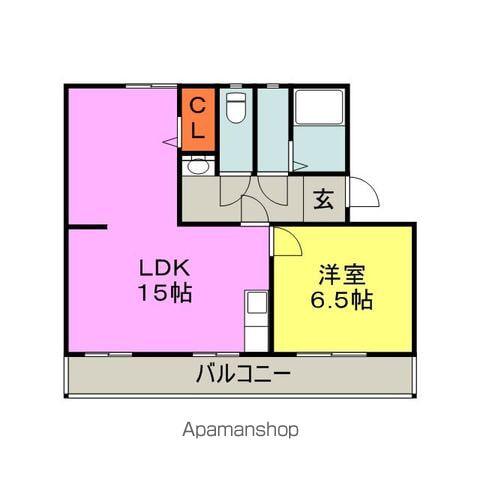 コンチェルト東合川Ⅰ(1LDK/4階)の間取り写真