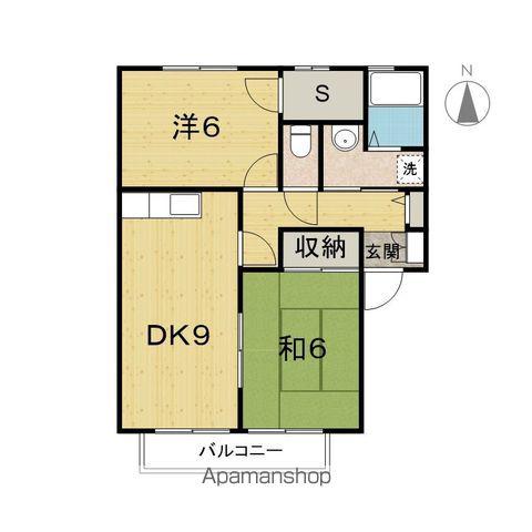 ウィンディアA(2SDK/2階)の間取り写真