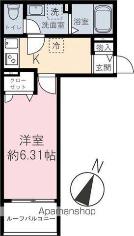 ハイドレンジア(1K/2階)の間取り写真