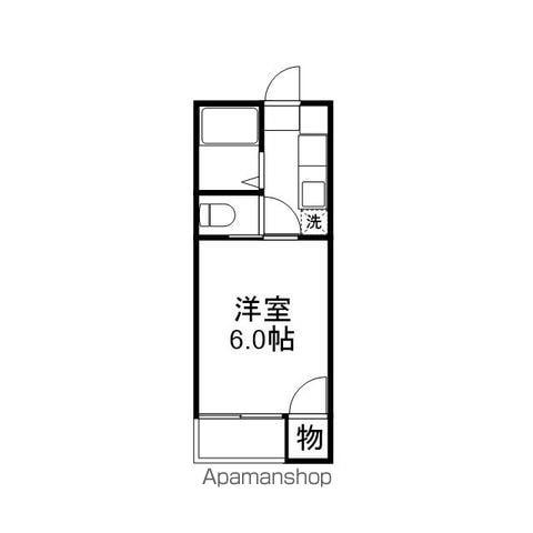 コーポやま A棟(1K/2階)の間取り写真