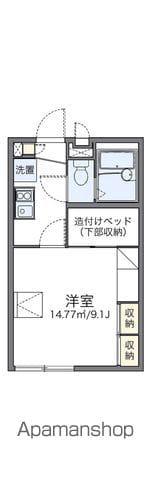 レオパレスおおとり(1K/1階)の間取り写真