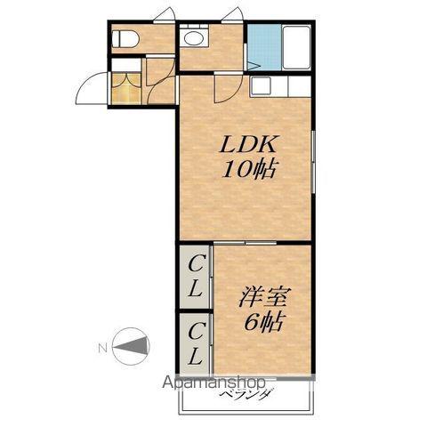 根室本線 帯広駅 バス乗車時間:15分 札内橋バス停で下車 徒歩4分 3階建 築25年(1LDK/2階)の間取り写真
