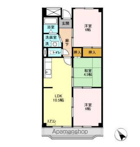 栄マンション(3LDK/2階)の間取り写真