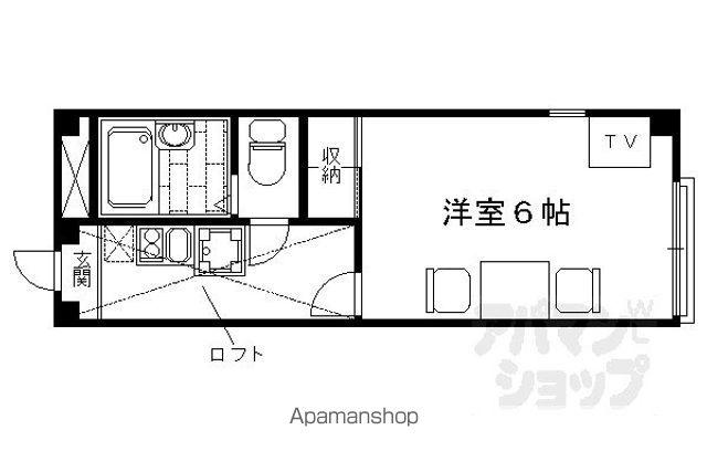 レオパレスエタージュ(1K/4階)の間取り写真