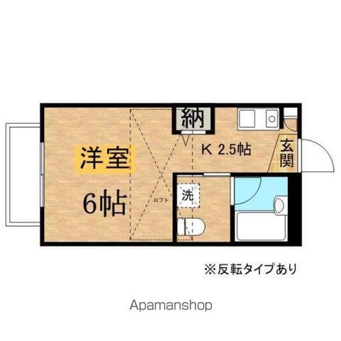 パールメゾン(ワンルーム/2階)の間取り写真