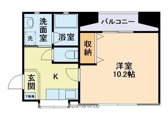 クレリア大江東(1K/2階)の間取り写真