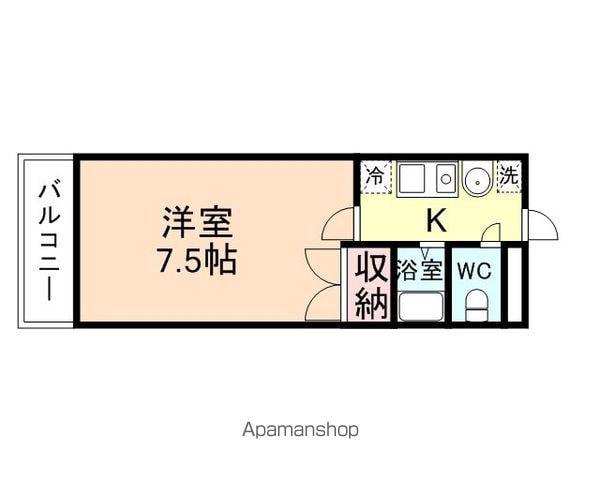 ジョイナス四ツ葉町A(1K/2階)の間取り写真
